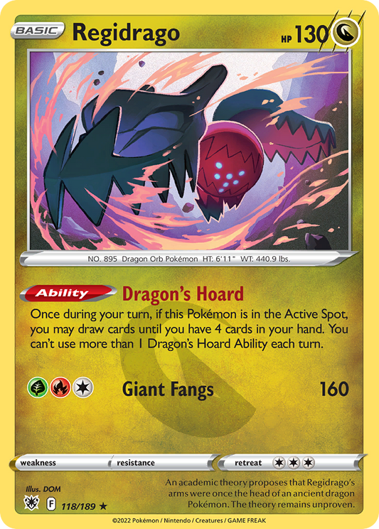 Regidrago 118/189 Rare Reverse Holo Astral Radiance NM/LP