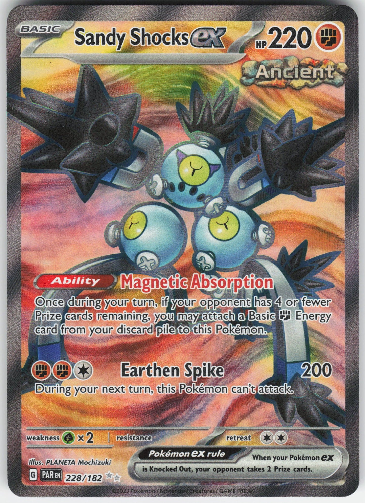 Sandy Shocks ex Ultra Rare SV04: Paradox Rift 228/182 NM