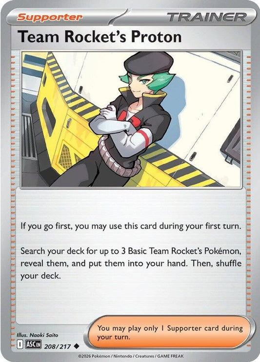 Team Rocket's Proton 208/217 Uncommon Reverse Holo Ascended Heroes NM/M