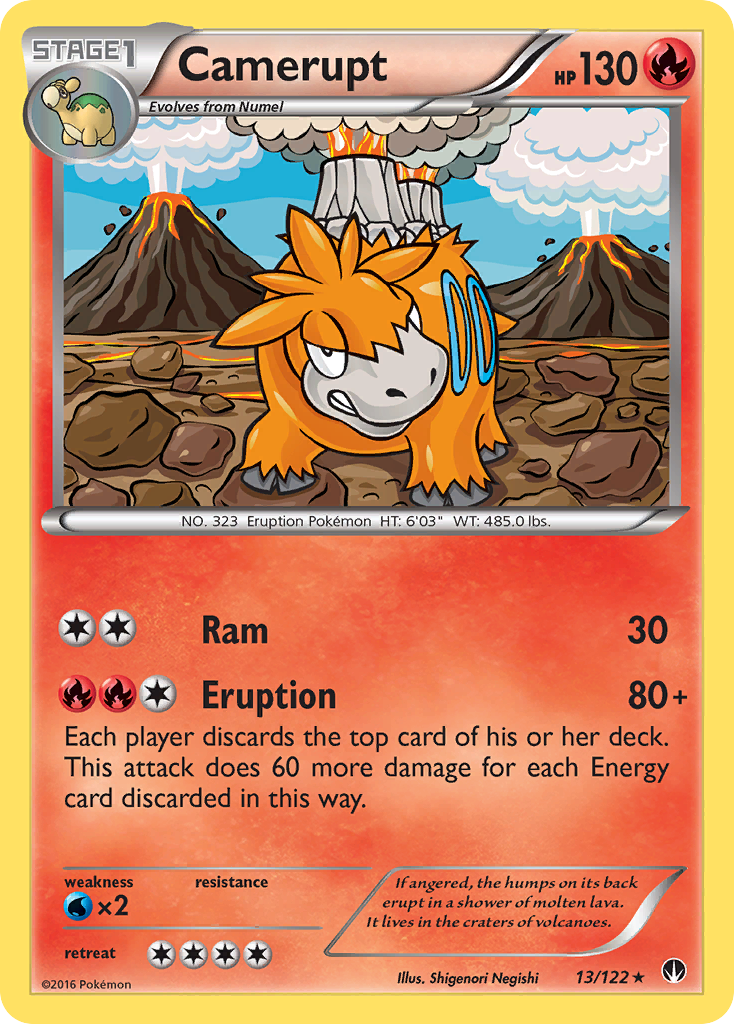 Camerupt 13/122 Rare Reverse Holo BREAKpoint NM/LP