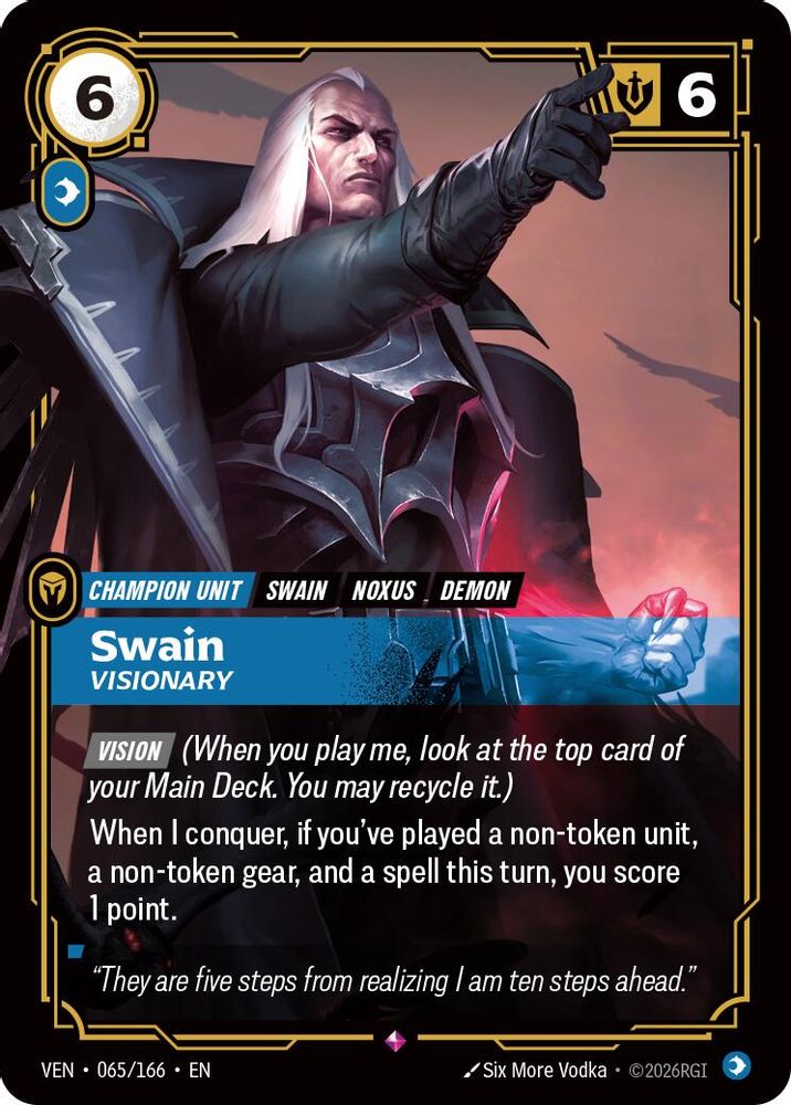 Swain - Visionary 065/166 Rare Vendetta NM/M