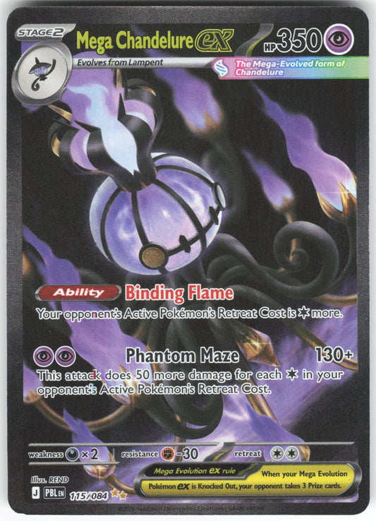 Mega Chandelure ex 115/084 Special Illustration Rare Pitch Black LP