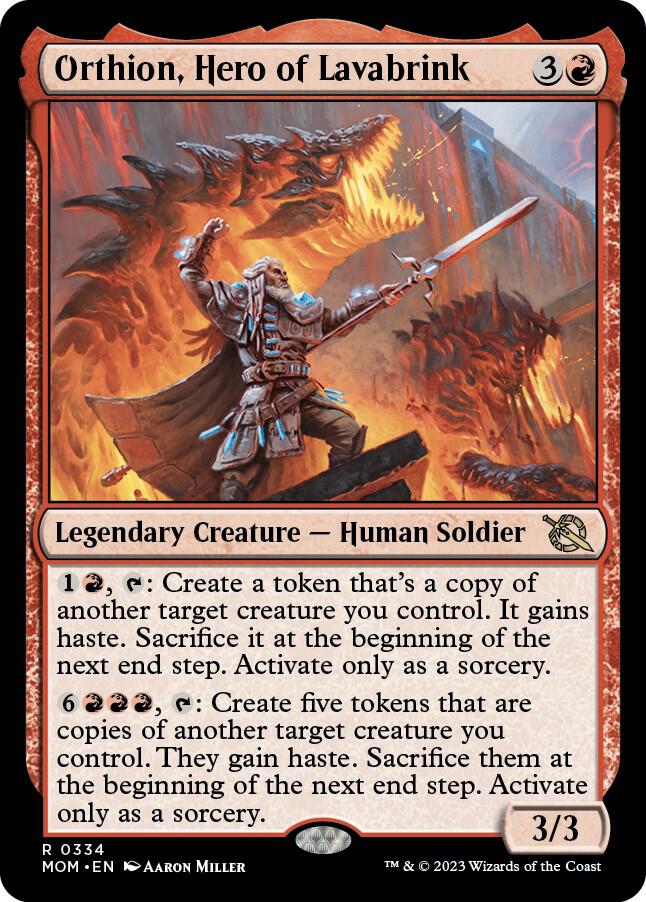 Orthion, Hero of Lavabrink 334 Rare March of the Machine NM/M