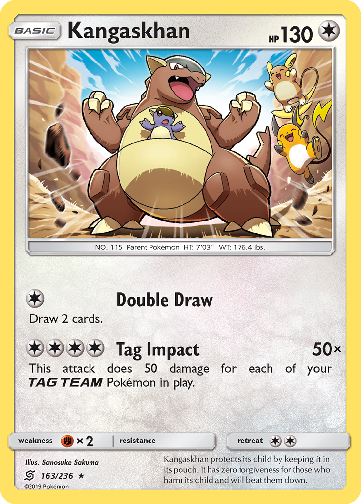 Kangaskhan 163/236 Rare Unified Minds Holo NM/LP