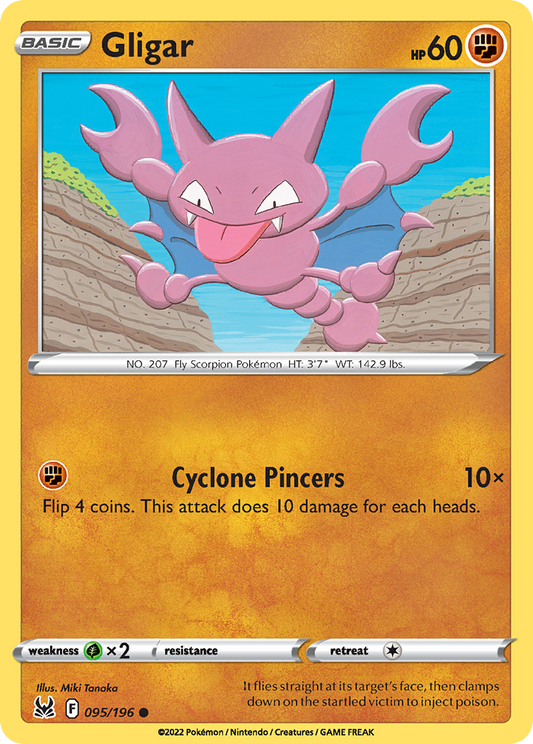 Gligar 095/196 Common Reverse Holo Lost Origin NM/LP