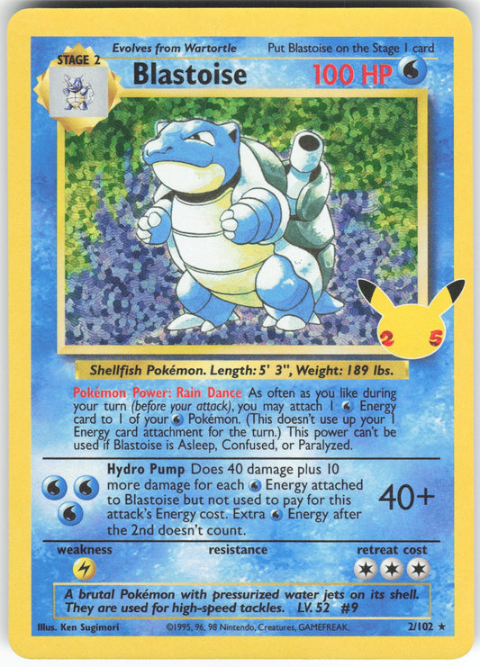 Blastoise Classic Collection Celebrations: Classic Collection 2/102 NM