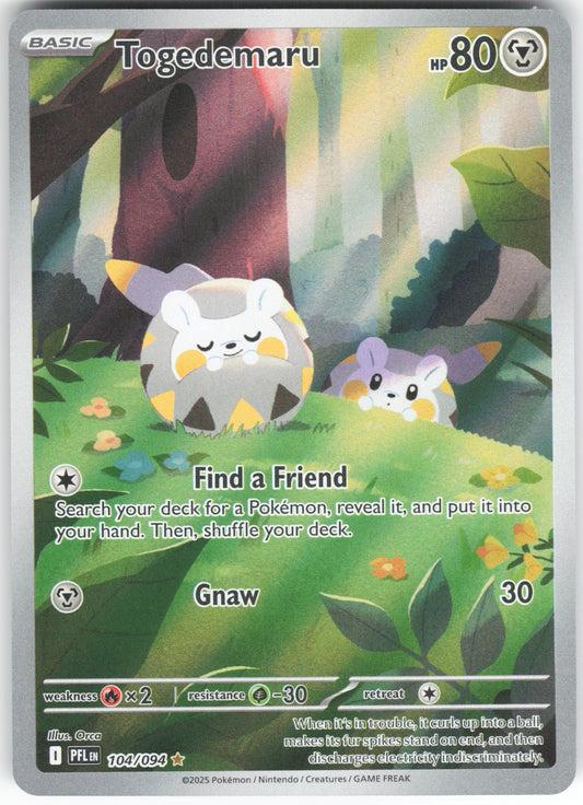 Togedemaru - Illustration Rare ME02: Phantasmal Flames 104/094 NM