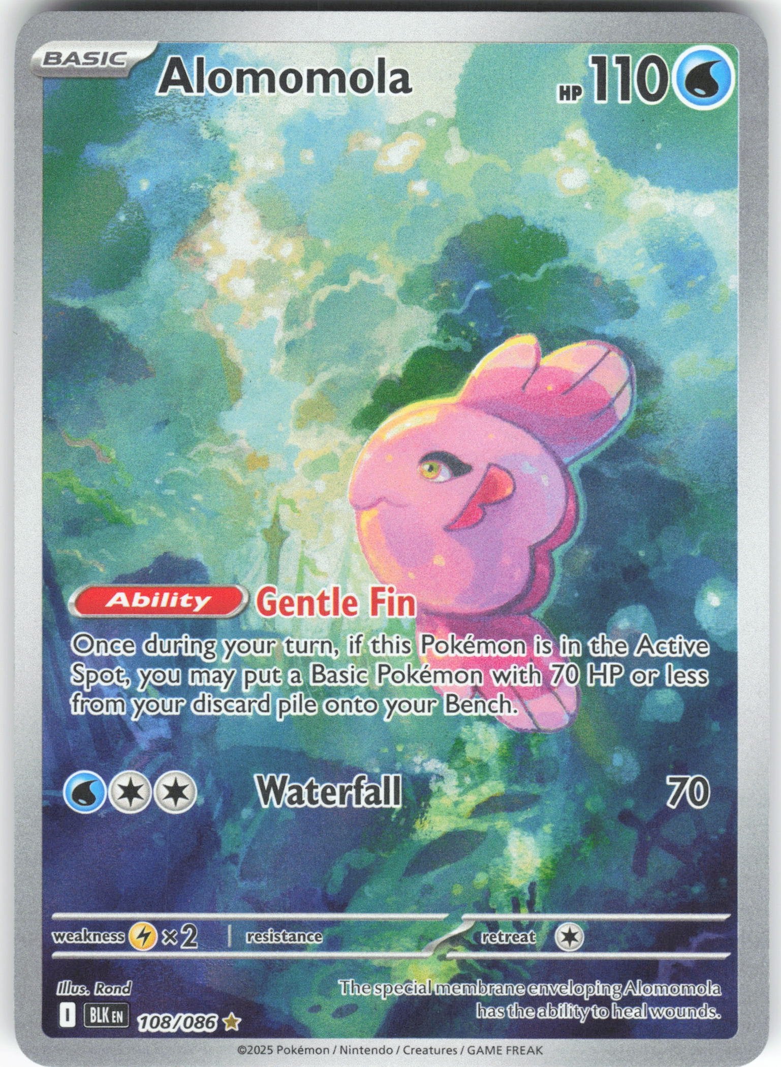 Alomomola - Illustration Rare SV: Black Bolt 108/086 NM