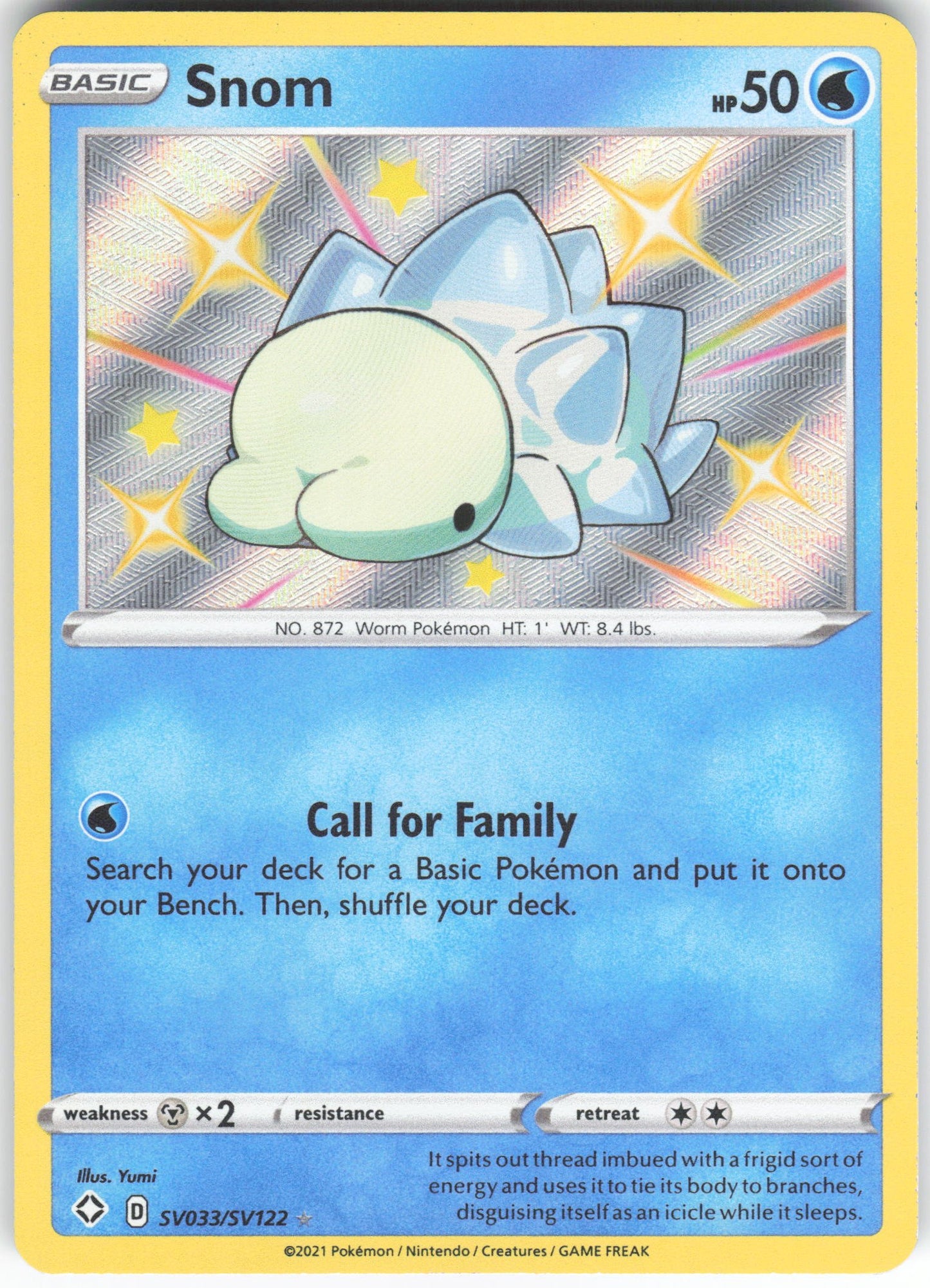 Snom Shiny Holo Rare Shining Fates: Shiny Vault SV033/SV122 NM