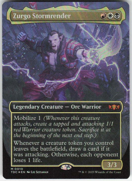 Zurgo Stormrender (Borderless Foil) M Commander: Tarkir: Dragonstorm 10 NM