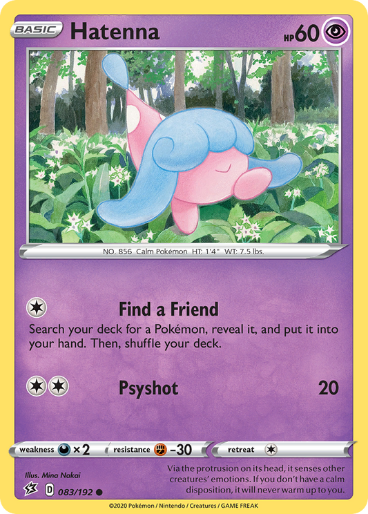 Hatenna 083/192 Common Reverse Holo Rebel Clash NM/LP