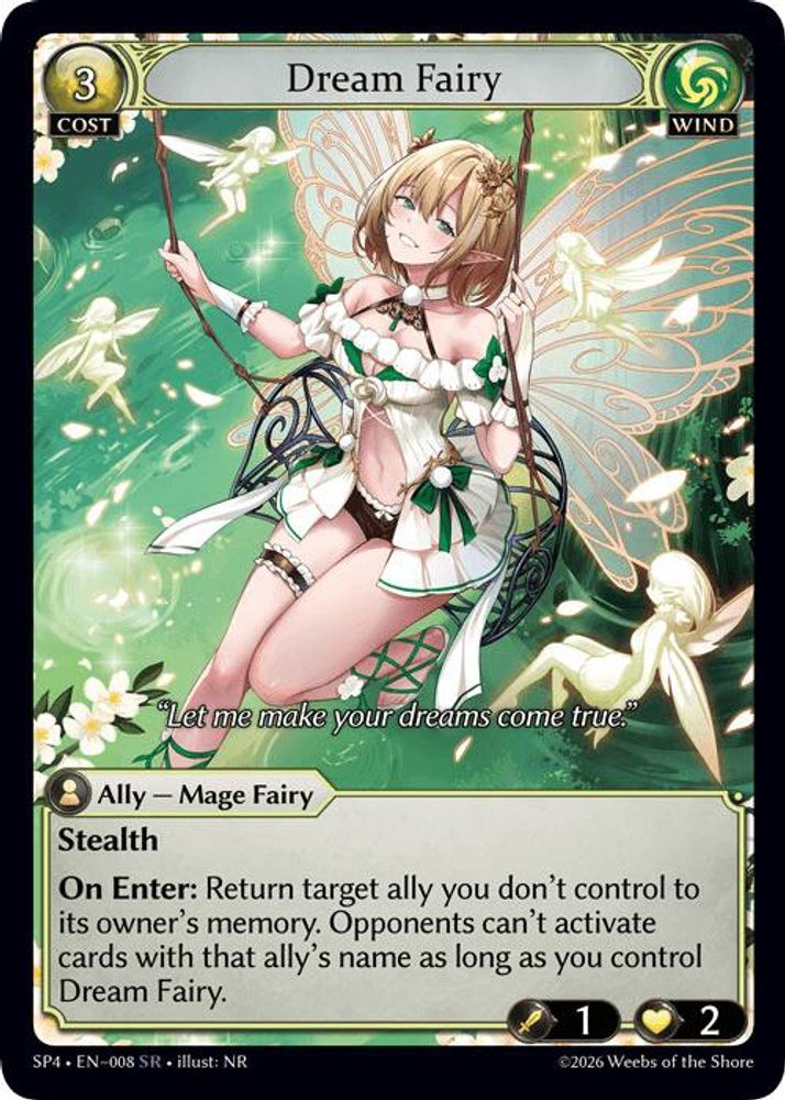 Dream Fairy 008 Super Rare Supporter Pack 4 NM/M