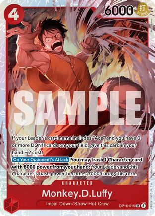 Monkey.D.Luffy OP16-015 Super Rare The Time of Battle Foil NM/M