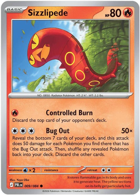 Sizzlipede 009/084 Common Reverse Holo Pitch Black NM/M