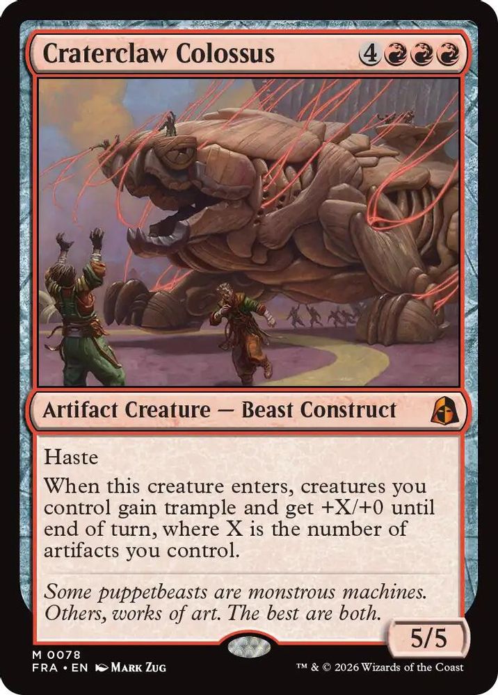 Craterclaw Colossus 78 Mythic Reality Fracture NM/M