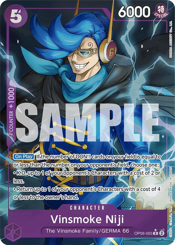 Vinsmoke Niji (Alternate Art) OP06-065 Rare Premium Booster -The Best- NM/M