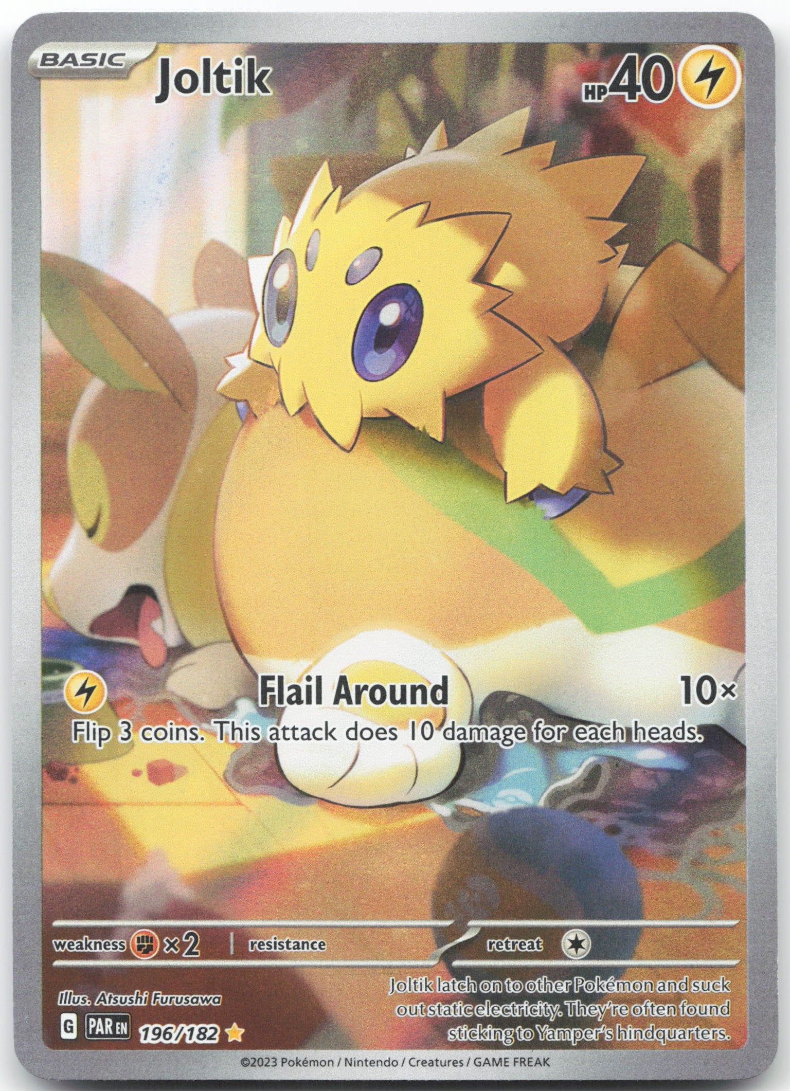 Joltik - Illustration Rare SV04: Paradox Rift 196/182 NM