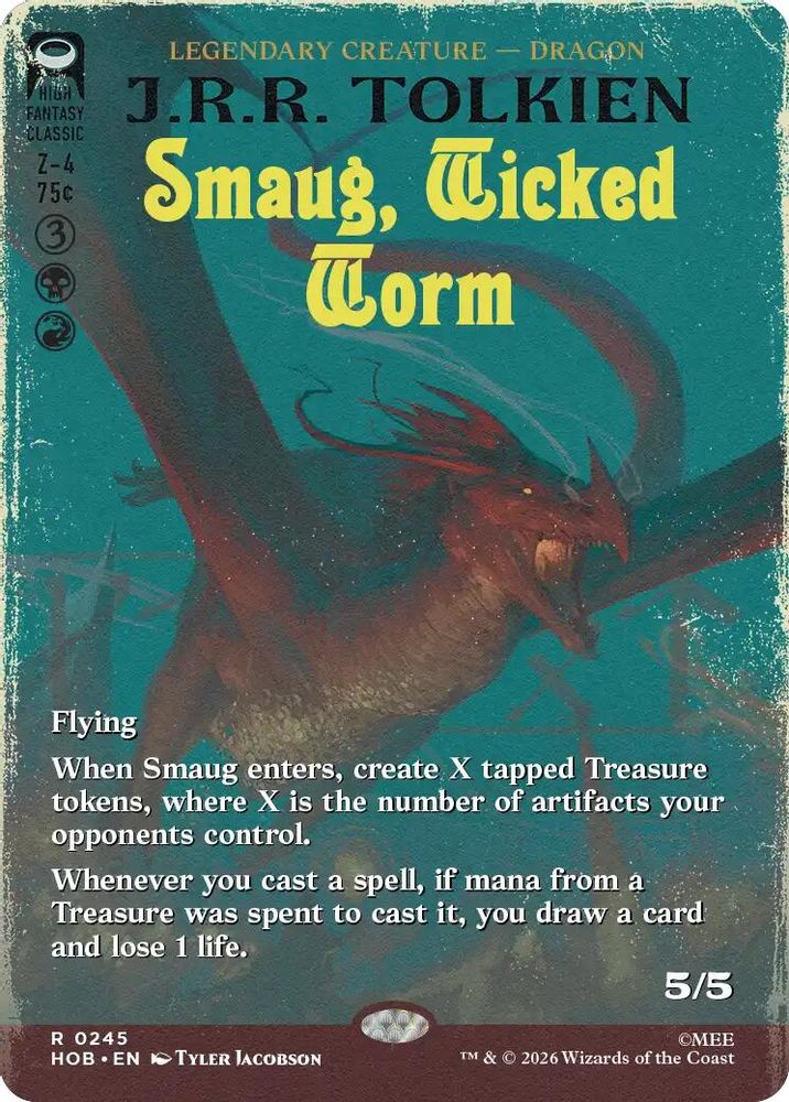 Smaug, Wicked Worm (Borderless) 245 Rare The Hobbit NM/M