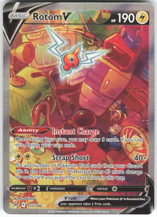 Rotom V 177/196 Ultra Rare Lost Origin LP