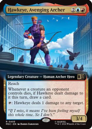 Hawkeye, Avenging Archer (Extended Art) 405 Commander: Marvel Super Heroes NM/M