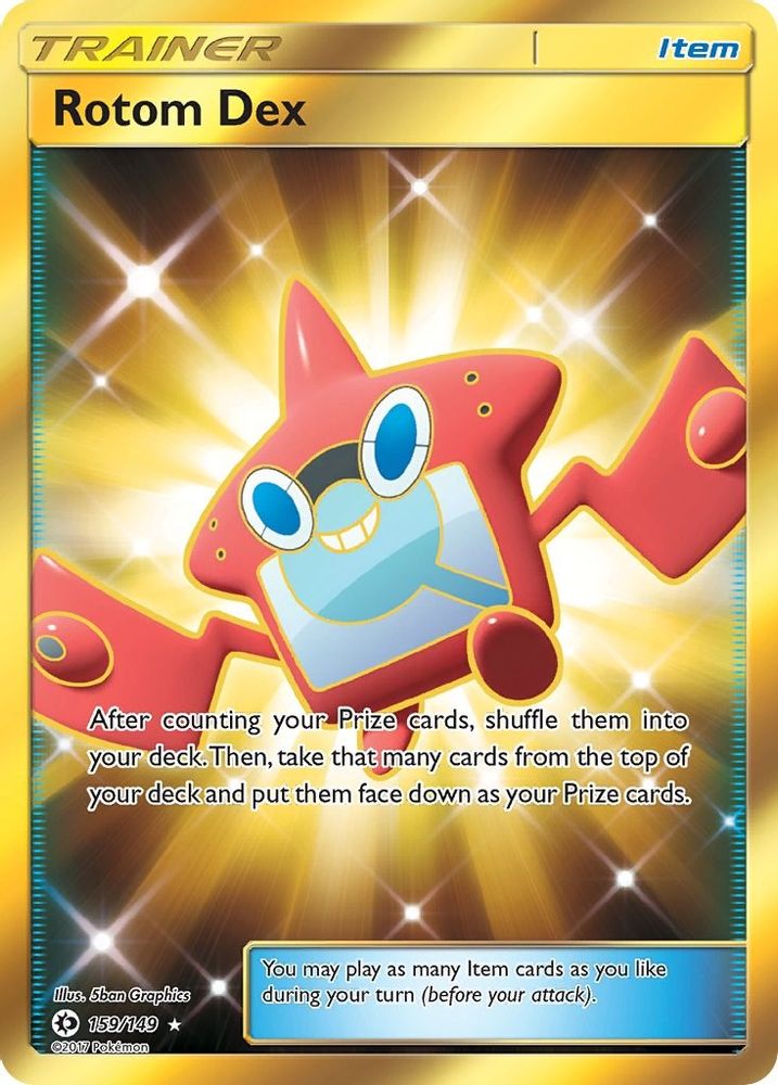 Rotom Dex (Secret) 159/149 Secret Rare SM Base Set Holo NM/M