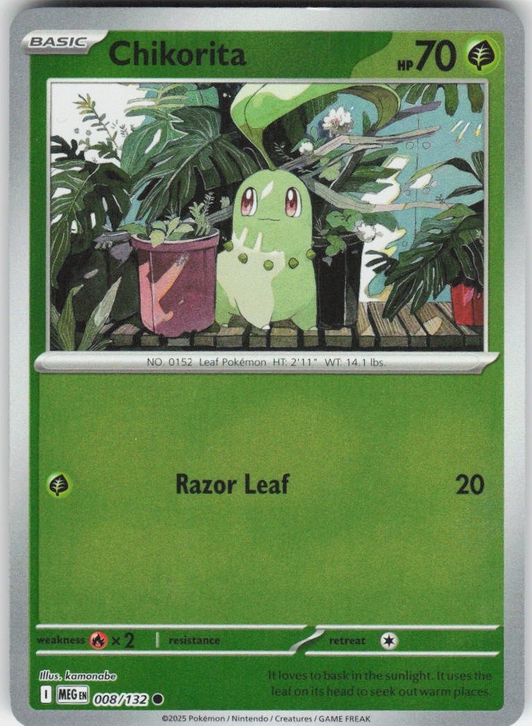 Chikorita Common ME01: Mega Evolution 008/132 NM