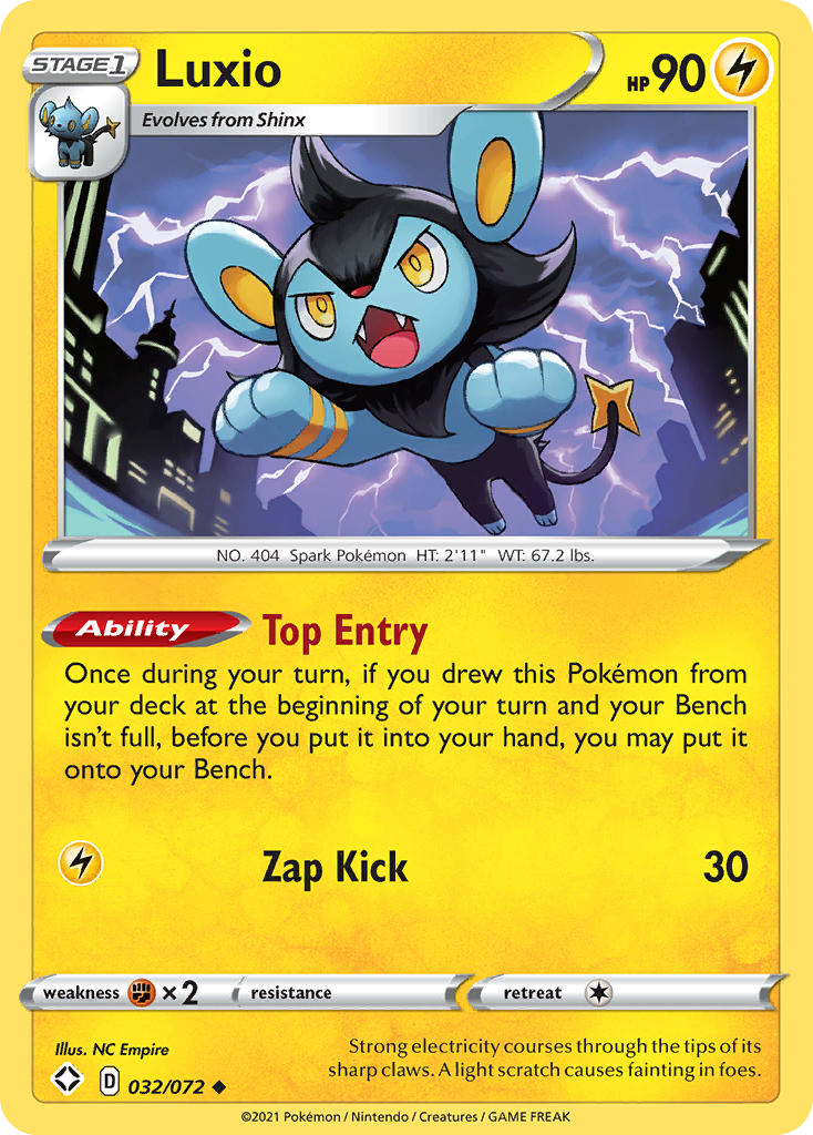 Luxio 032/072 Uncommon Shining Fates NM/LP