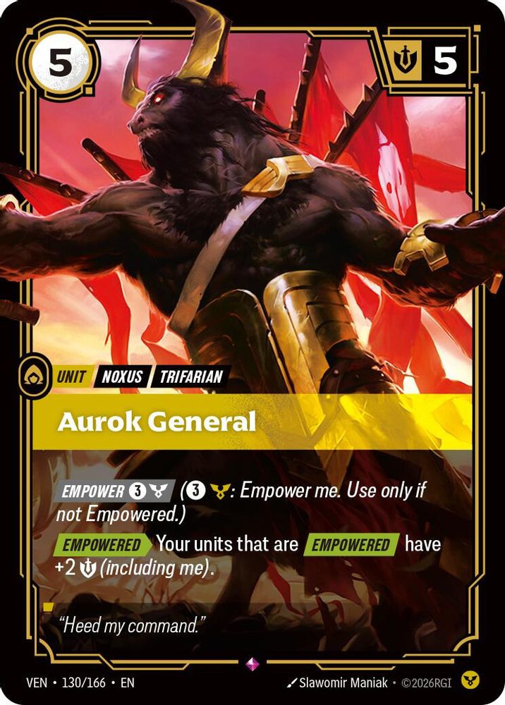 Aurok General 130/166 Rare Vendetta NM/M