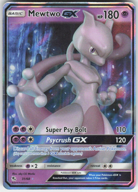 Mewtwo GX Ultra Rare Hidden Fates 31/68 NM