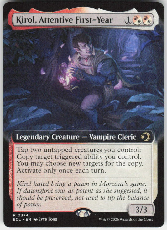 Kirol, Attentive First-Year (Extended Art) R Lorwyn Eclipsed 374 NM