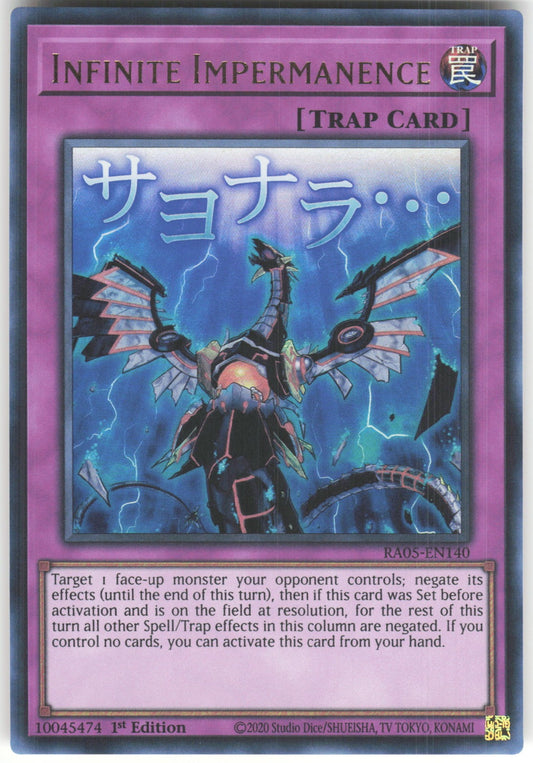 Infinite Impermanence Ultra Rare Rarity Collection 5 RA05-EN140 NM