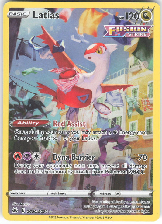 Latias GG20/GG70 Trainer Gallery Rare Crown Zenith Galarian Gallery Holo MP