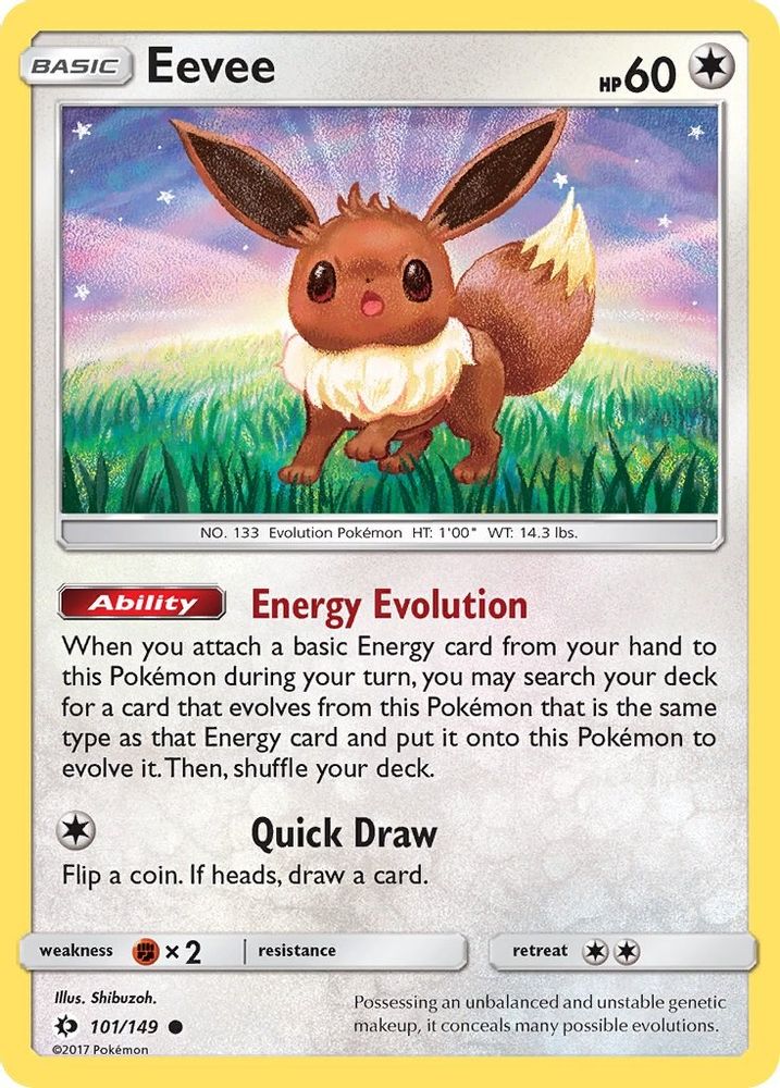 Eevee 101/149 Common SM Base Set NM/M