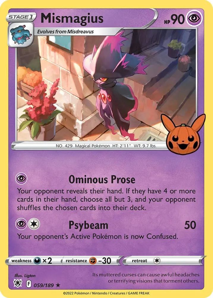 Mismagius 059/189 Promo Trick or Trade BOOster Holo NM/LP