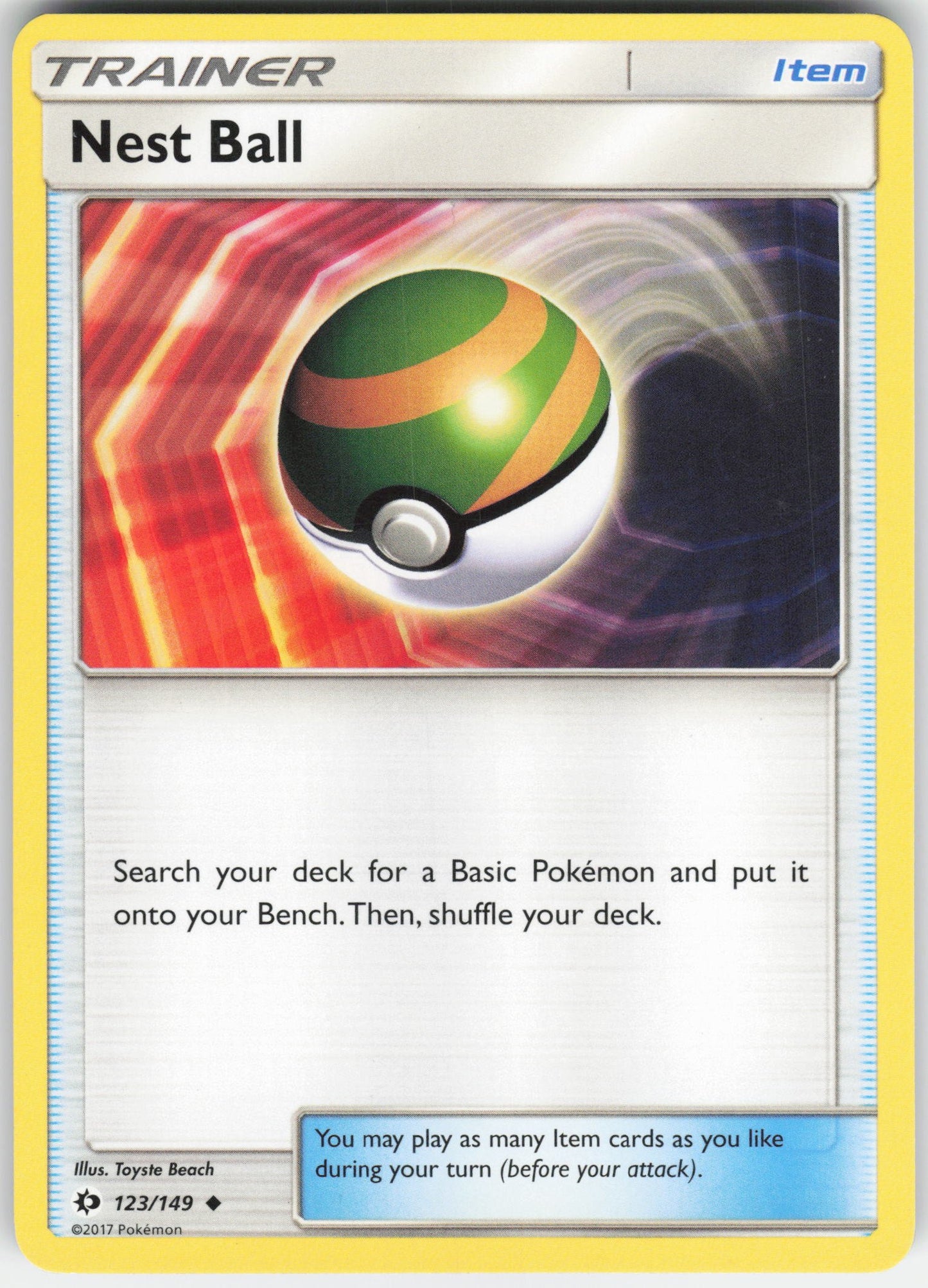 Nest Ball Uncommon SM Base Set 123/149 NM