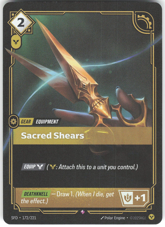 Sacred Shears Rare Spiritforged 172/221 NM