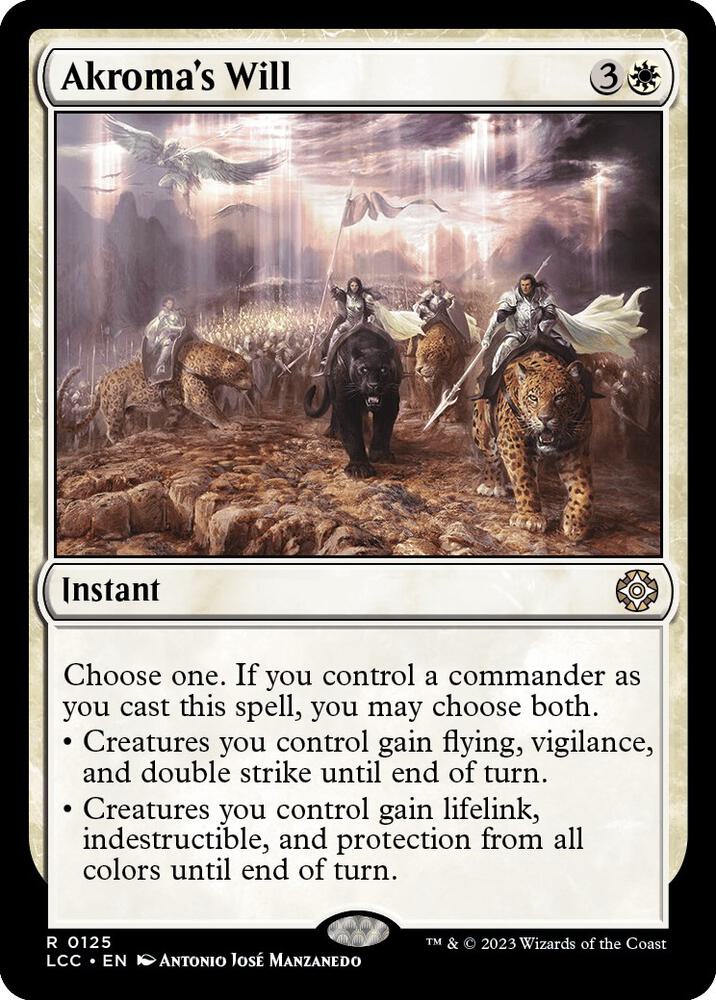Akroma's Will 125 Rare Commander: The Lost Caverns of Ixalan NM/M