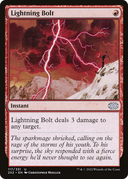 Lightning Bolt 117 Foil Uncommon Double Masters 2022 NM/M