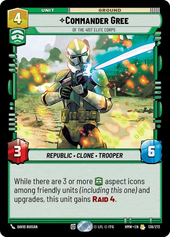 Commander Gree - Of the 41st Elite Corps 138/272 Rare Homeworlds NM/M