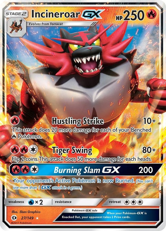 Incineroar GX 27/149 Ultra Rare SM Base Set Holo NM/M