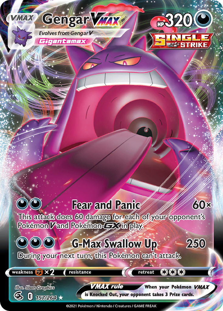 Gengar VMAX 157/264 VMAX Rare Fusion Strike Holo NM/M