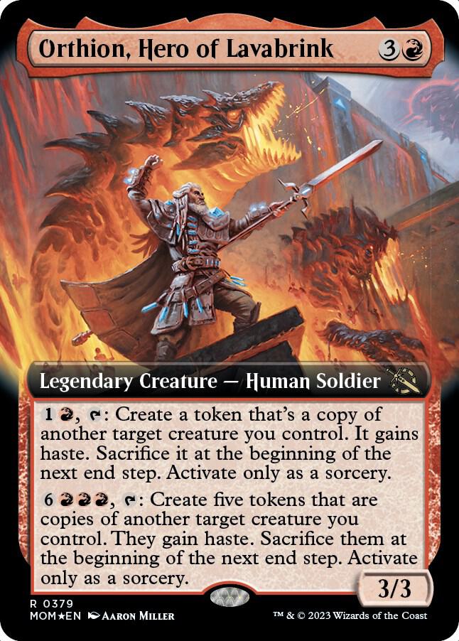 Orthion, Hero of Lavabrink (Extended Art) 379 Rare March of the Machine NM/M