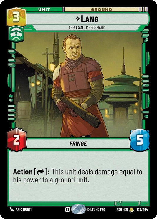 Lang - Arrogant Mercenary 123/264 Rare Ashes of the Empire NM/M