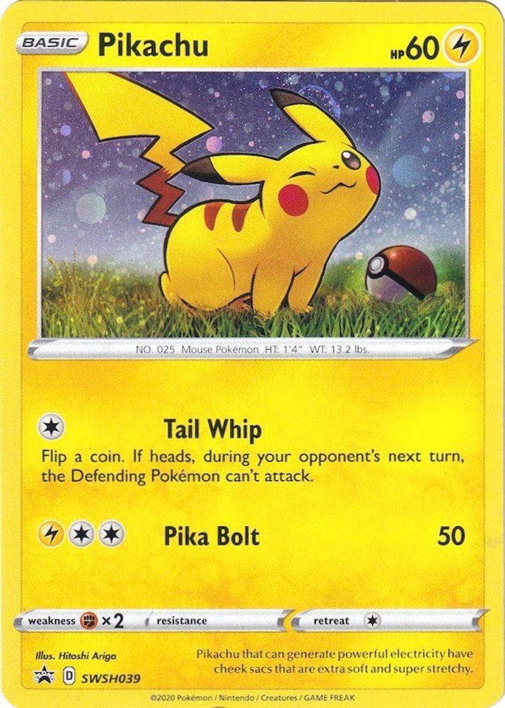 Pikachu SWSH039 Promo Sword & Shield Promo Holo NM/M