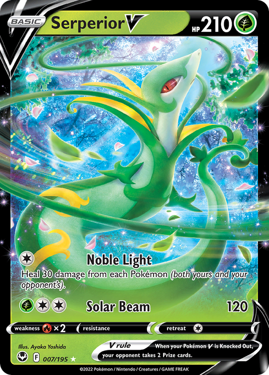 Serperior V 007/195 V Rare Silver Tempest Holo NM/M