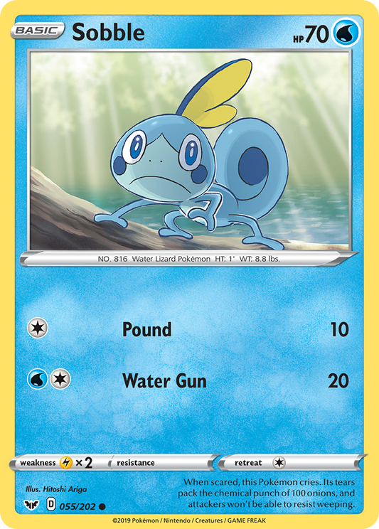 Sobble 055/202 Common Reverse Holo Sword & Shield NM/LP