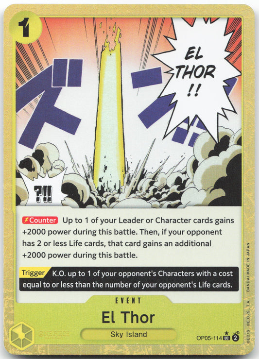 El Thor (Textured Foil) UC Premium Booster -The Best- OP05-114 NM
