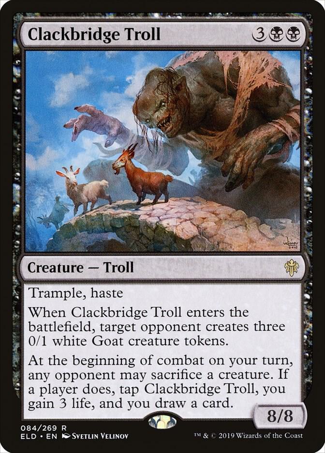 Clackbridge Troll 84 Rare Throne of Eldraine NM/M