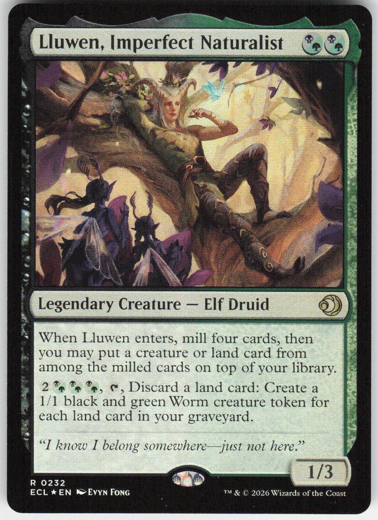 Lluwen, Imperfect Naturalist (Foil) R Lorwyn Eclipsed 232 NM