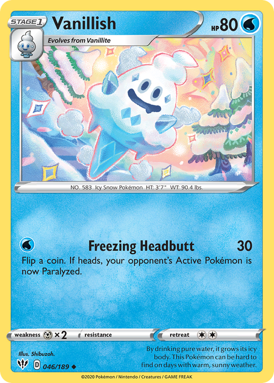 Vanillish 046/189 Uncommon Reverse Holo Darkness Ablaze NM/LP